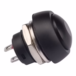 Waterproof Momentary PushButton Switch- Black