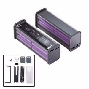 8* 18650 Battery 100W Charger Case PD22.5W Mecha Transparent Shell DIY Power Bank Box