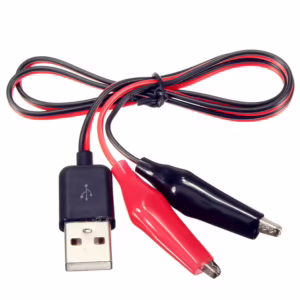 Alligator Test Clips Clamp to USB Male Connector Power Supply Adapter